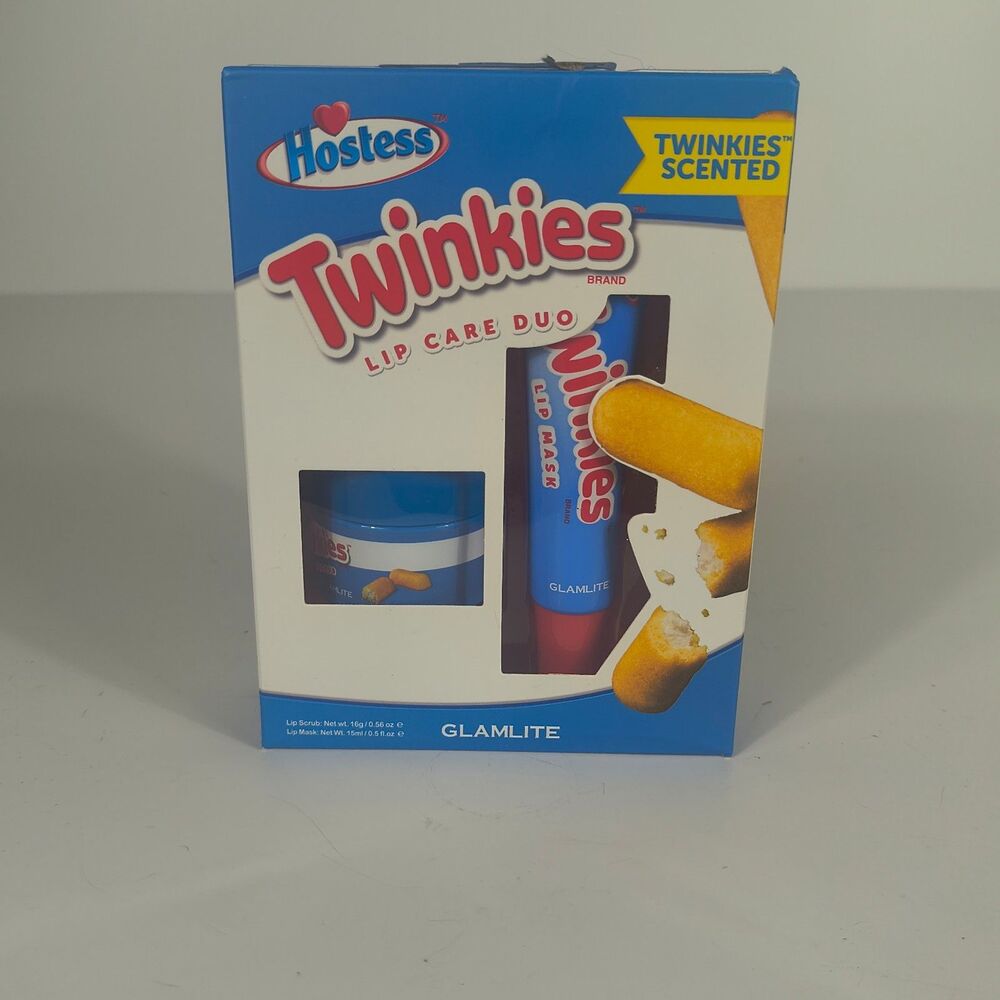 Glamlite x Hostess Twinkies Lip Care Duo Lip Scrub Mask NWT Limited Edition